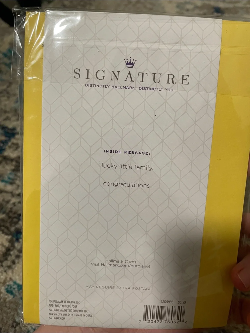 🖤5/$25 hallmark card & envelope baby